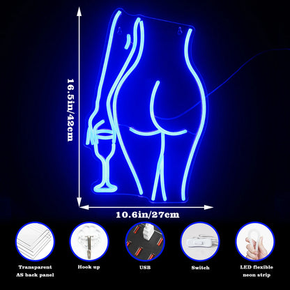 Sexy Lady 5V USB LED Neon Sign - Budget Friendly