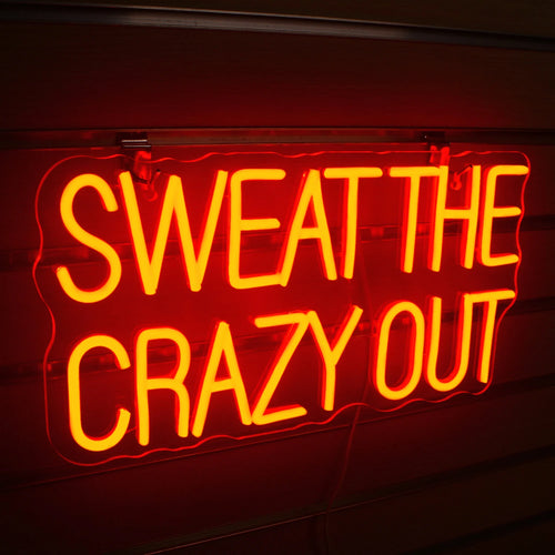 Sweat The Crazy Out – LED-neonbord (5 V USB)