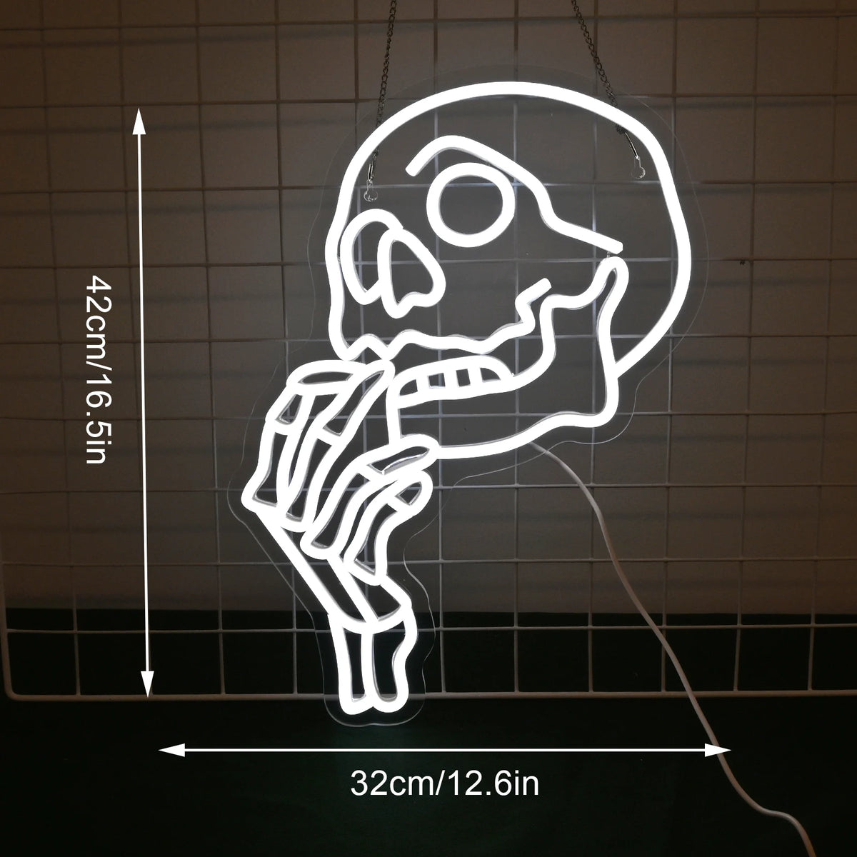 Schedel – LED-neonbord (5 V USB)