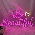 Hello Beautiful 5V USB LED Neon Sign - Budget Friendly