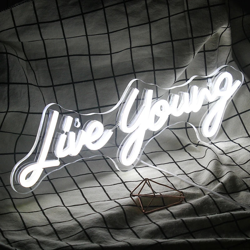 Live Young 5V USB LED Neon Sign - Budget Friendly