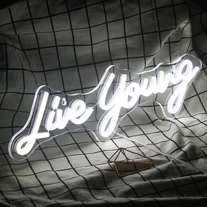 Live Young 5V USB LED Neon Sign - Budget Friendly