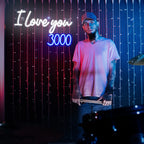 I Love You 3000 5V USB LED Neon Sign - Budget Friendly
