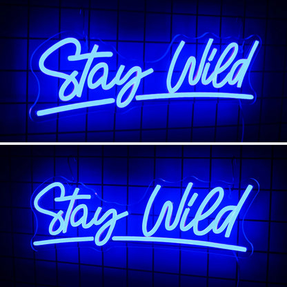 Stay Wild 5V USB LED Neon Sign - Budget Friendly