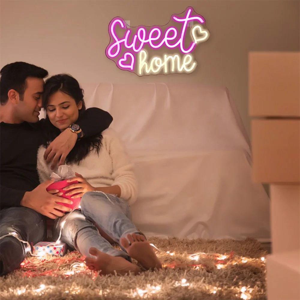 Sweet Home 5V USB LED Neon Sign - Budget Friendly