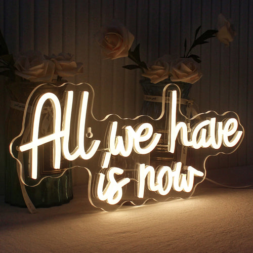 All We Have Is Now 5V USB LED Neon Sign - Budgetvriendelijk