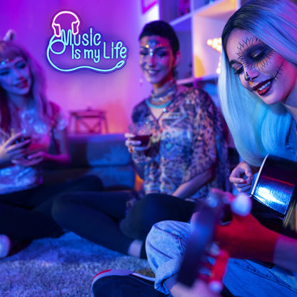 Music is My Life 5V USB LED Neon Sign - Budget Friendly