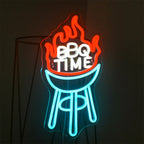 BBQ Time 5V USB LED Neon Sign - Budget Friendly