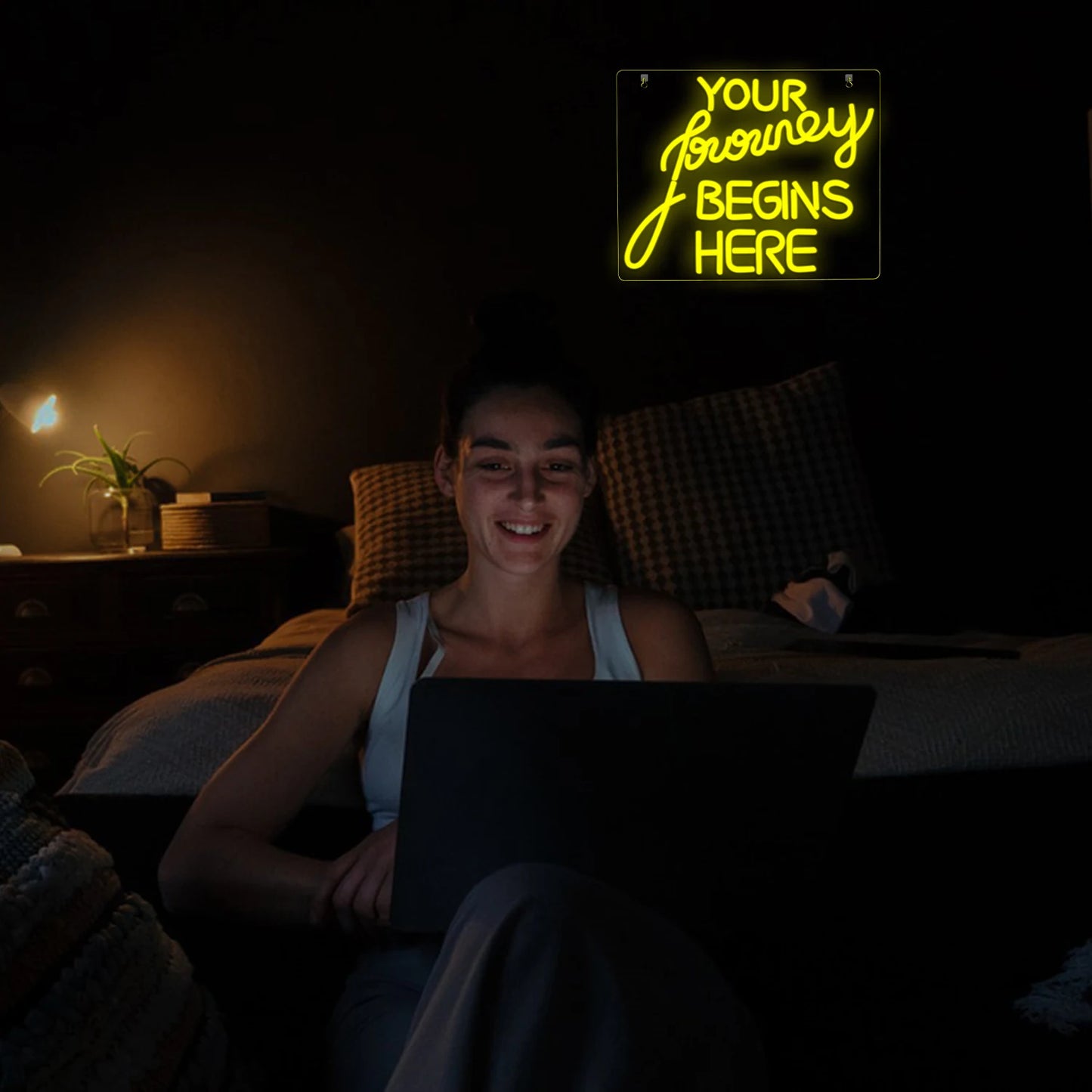 Journey Begin 5V USB LED Neon Sign - Budget Friendly
