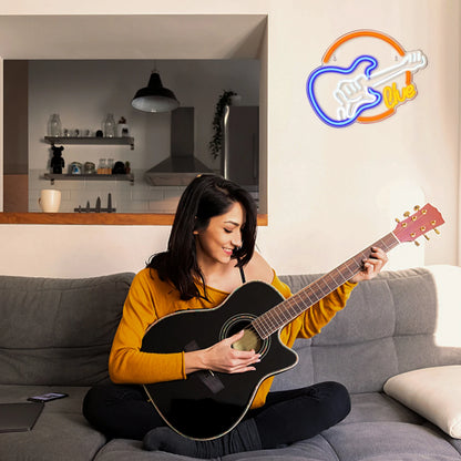 Music Guitar 5V USB LED Neon Sign - Budget Friendly