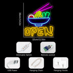Open Ramen 5V USB LED Neon Sign - Budget Friendly