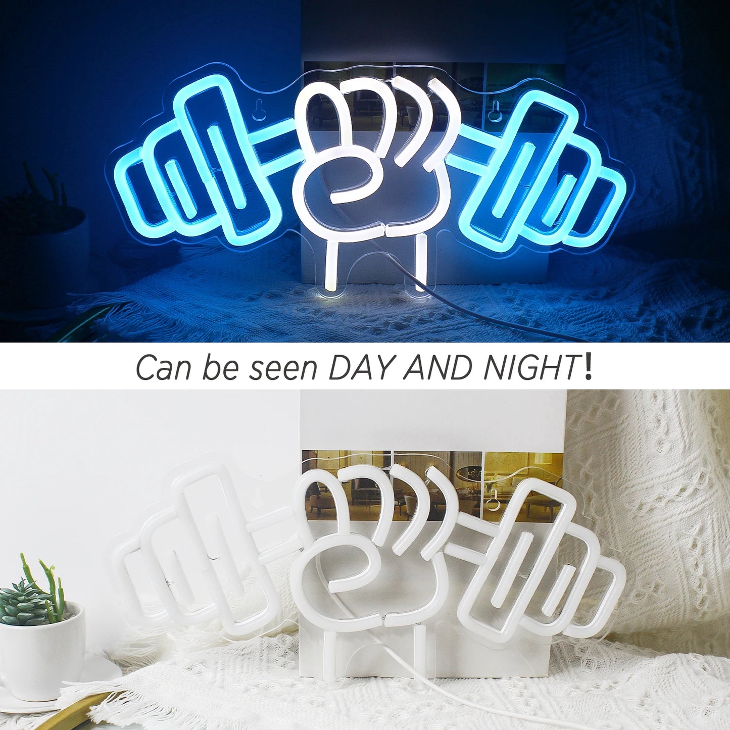 Haltergewichtheffen 5V USB LED Neon Sign - Budgetvriendelijk