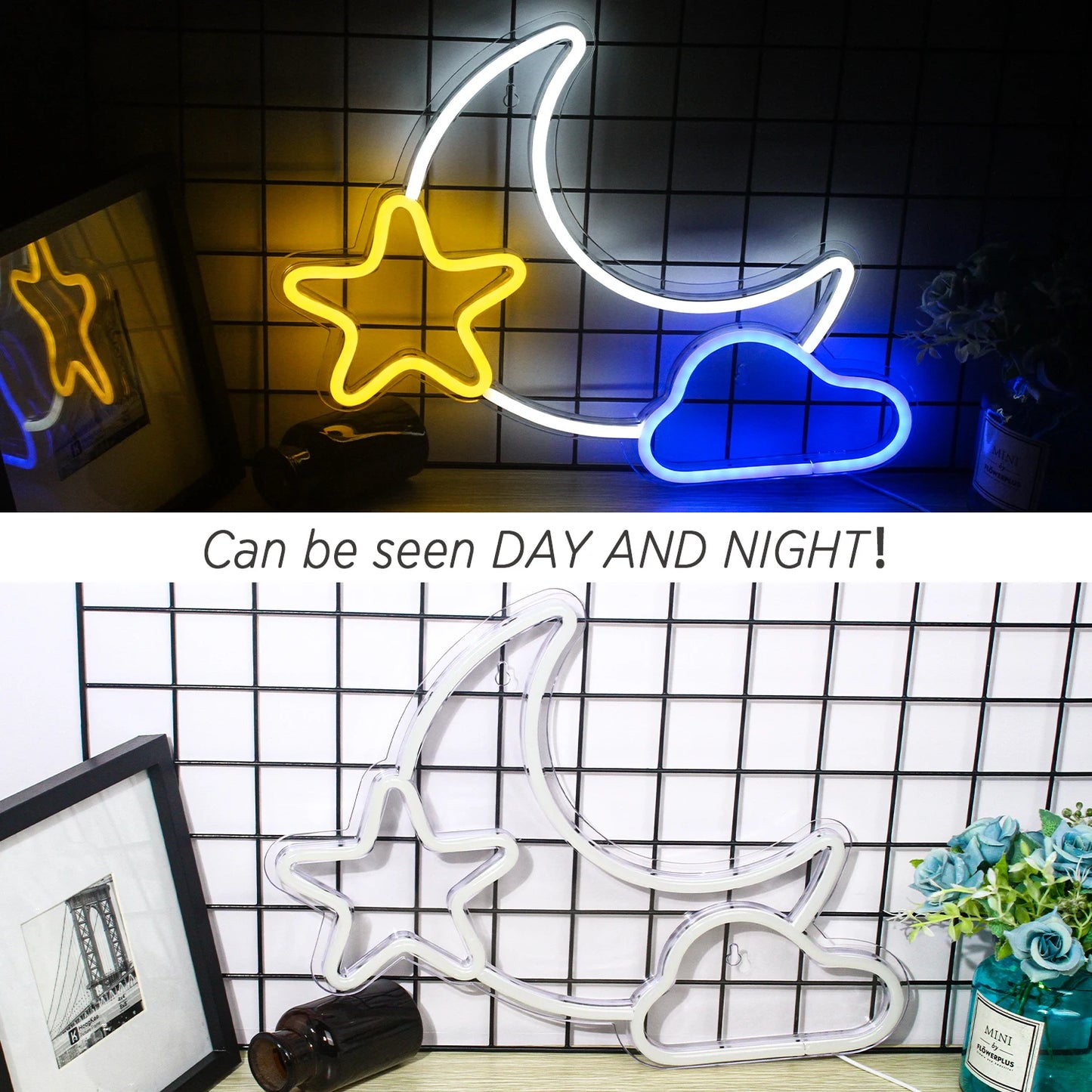 Moon Star 5V USB LED Neon Sign - Budget Friendly
