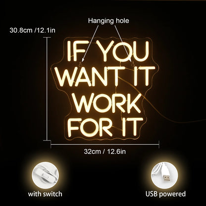 if you want it work for it 5V USB LED Neon Sign - Budget Friendly
