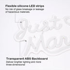 Just Married – Hart – LED-neonbord (5 V USB)