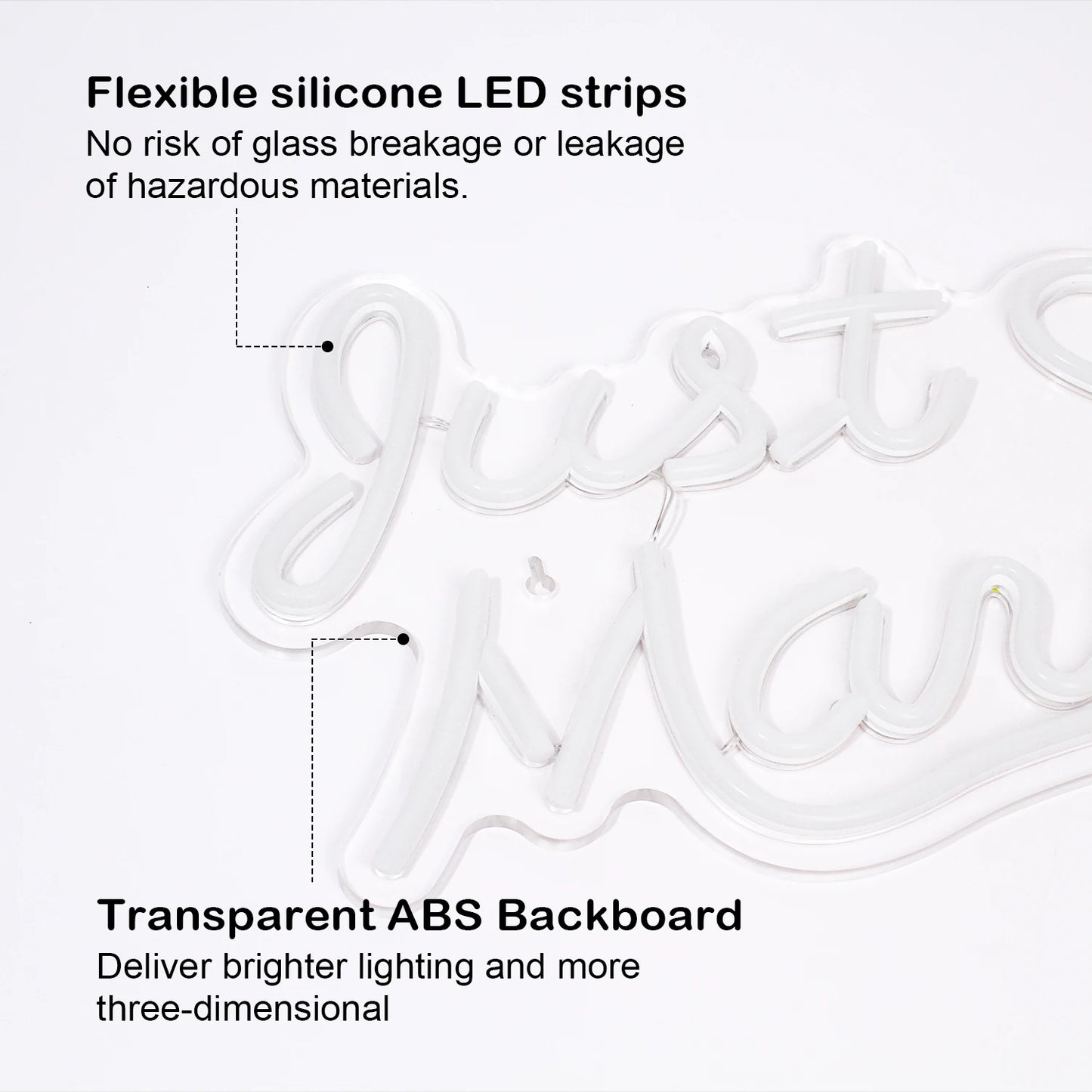 Just Married 5V USB LED Neon Sign - Budgetvriendelijk