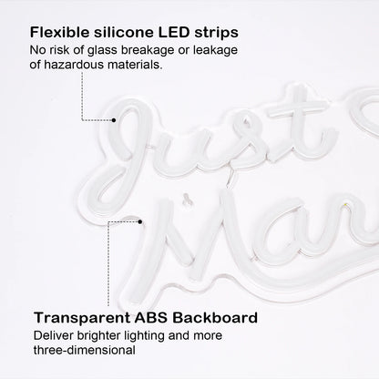 Just Married 5V USB LED Neon Sign - Budgetvriendelijk