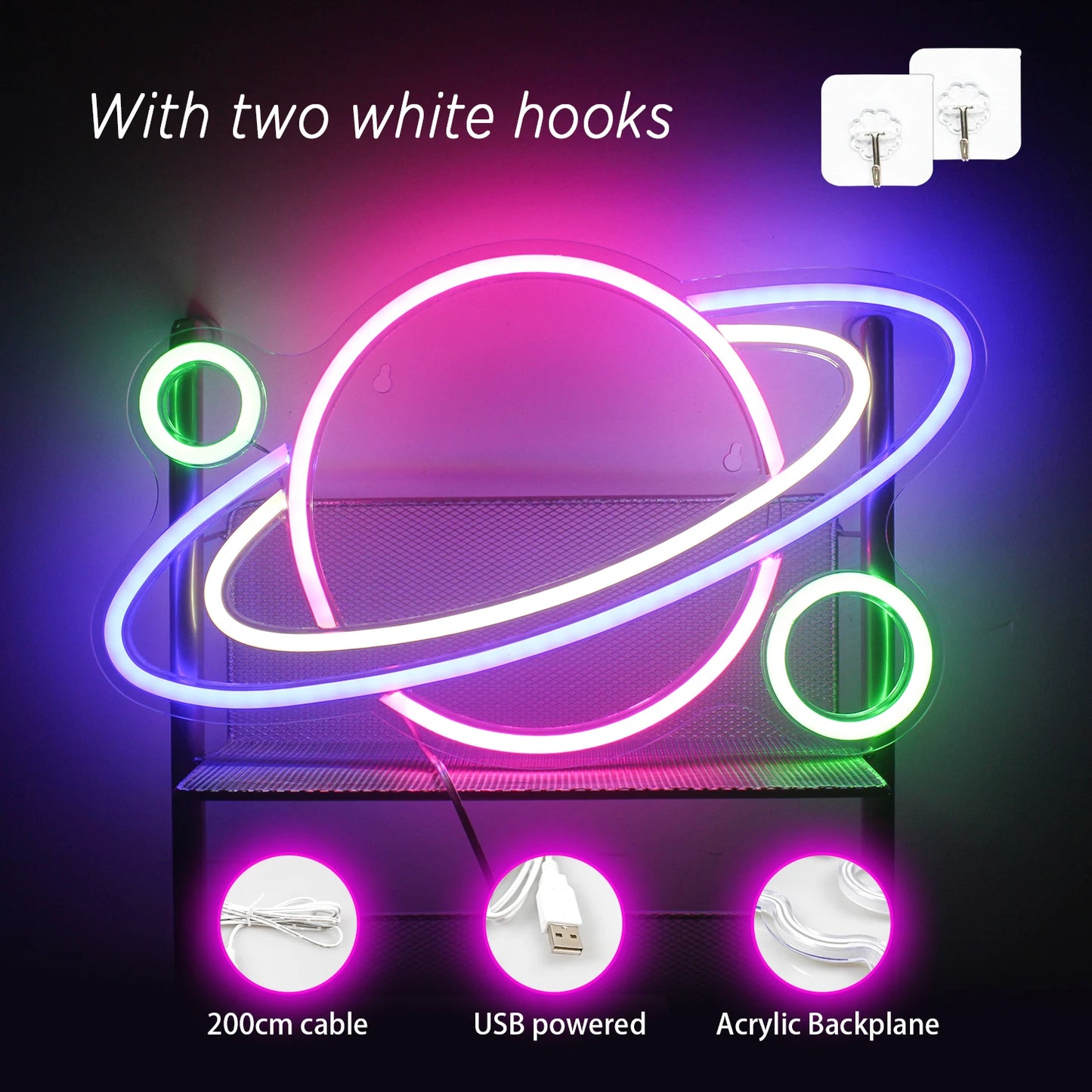Planet 5V USB LED Neon Sign - Budget Friendly