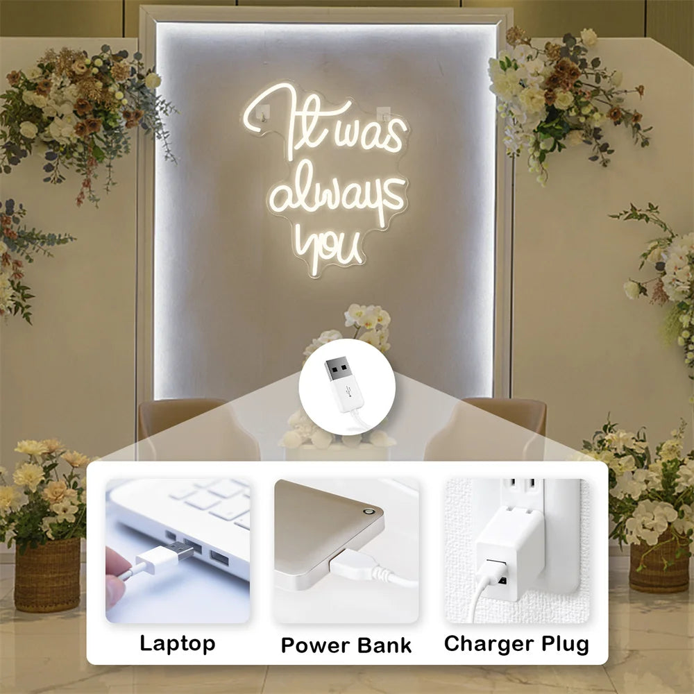 It was always you – LED-neonbord (5 V USB)