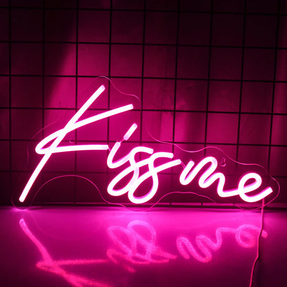 Kiss Me 5V USB LED Neon Sign - Budget Friendly
