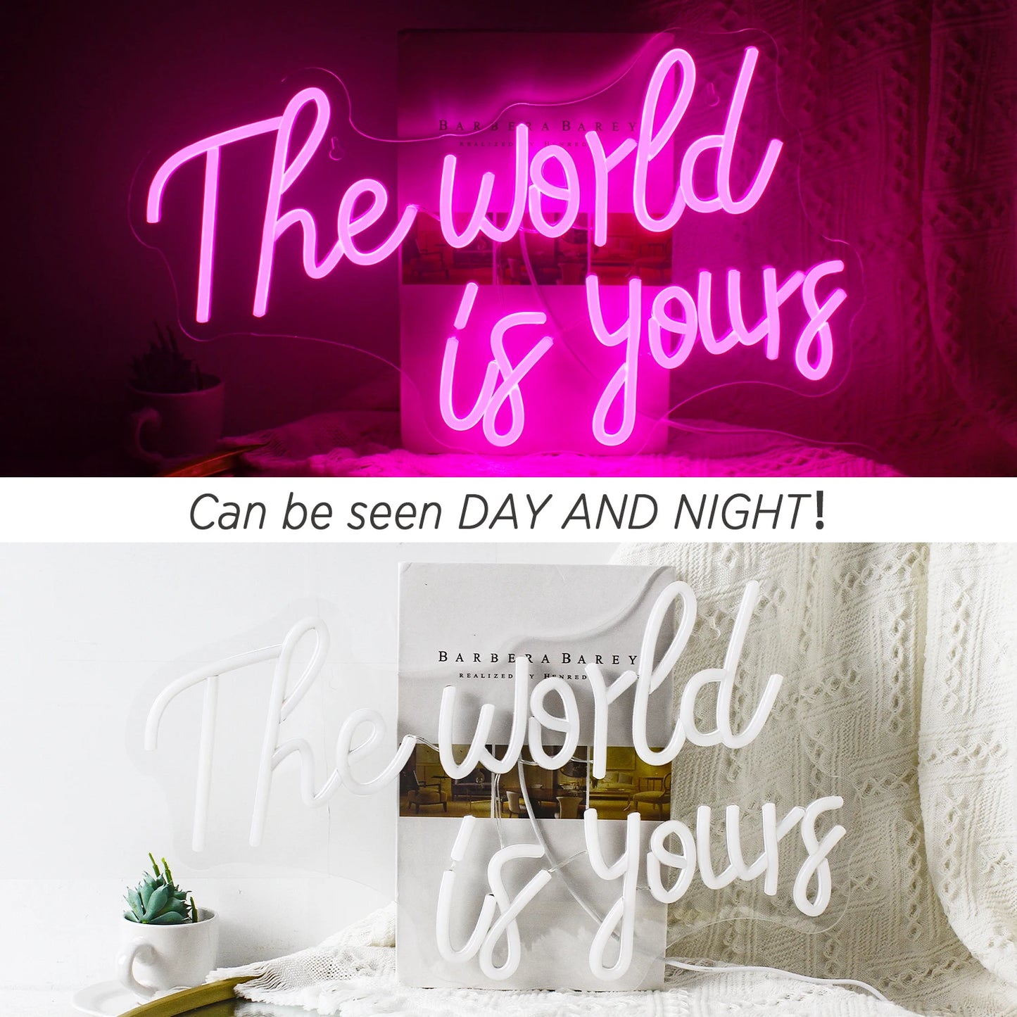 The World Is Yours 5V USB LED Neon Sign - Budget Friendly