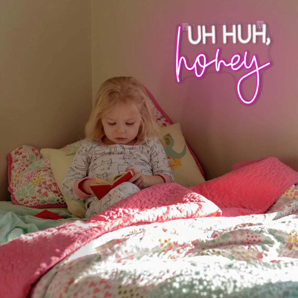 Uh Huh, Honey 5V USB LED Neon Sign - Budget Friendly