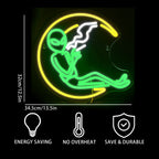Moon Smoking Alien 5V USB LED Neon Sign - Budget Friendly