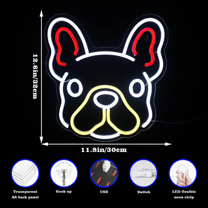 Cute Dog 5V USB LED Neon Sign - Budget Friendly