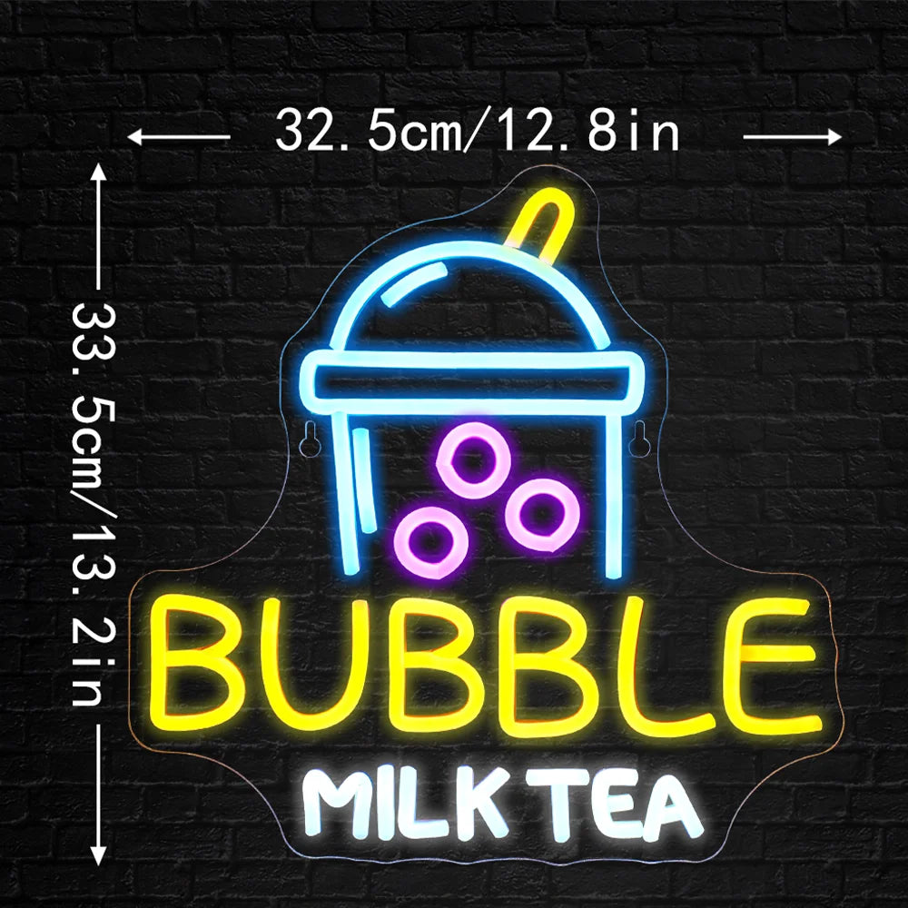 Bubble Milk Tea 5V USB LED Neon Sign - Budgetvriendelijk