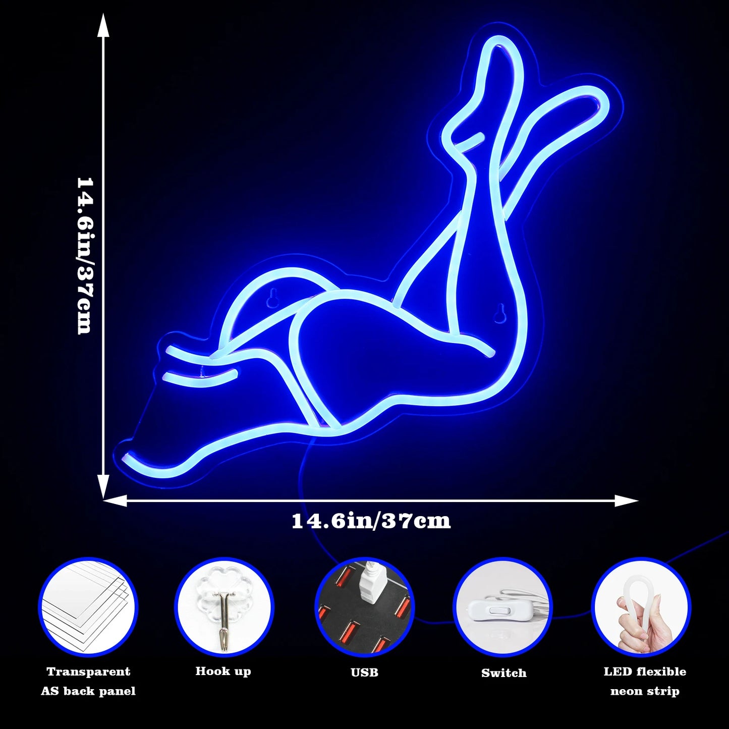 Sexy Women Legs 5V USB LED Neon Sign - Budget Friendly