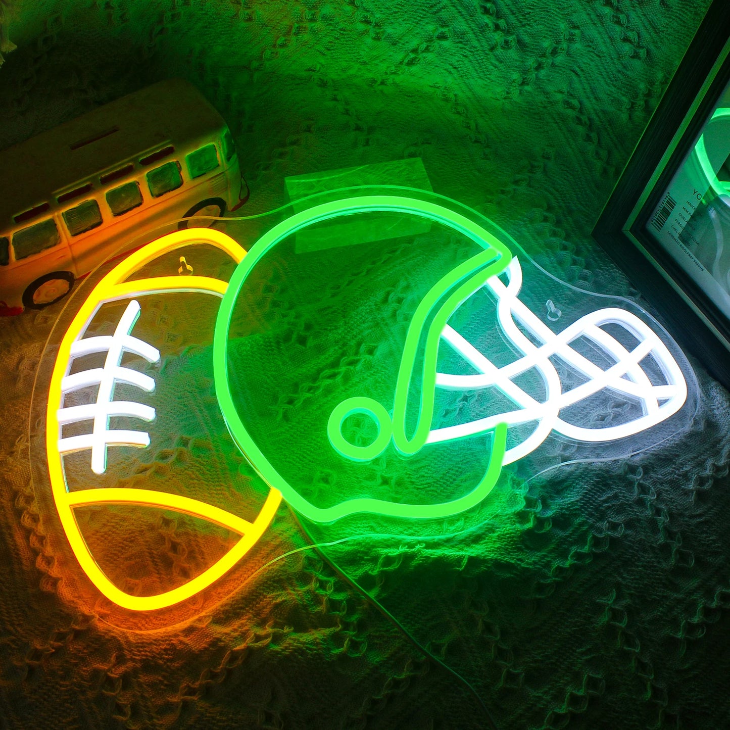 Rugby Helmet 5V USB LED Neon Sign - Budget Friendly