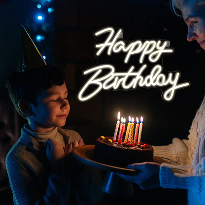 Happy Birthday 5V USB LED Neon Sign - Budget Friendly