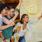Craft BEER – Bierglas met ronde rand – LED-neonreclame (5 V USB)