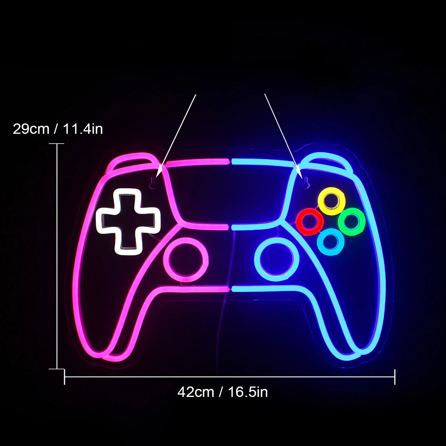 Pink Blue Games Console 5V USB LED Neon Sign - Budget Friendly