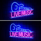 LIVE MUSIC – Gitaar – LED-neonbord (5 V USB)