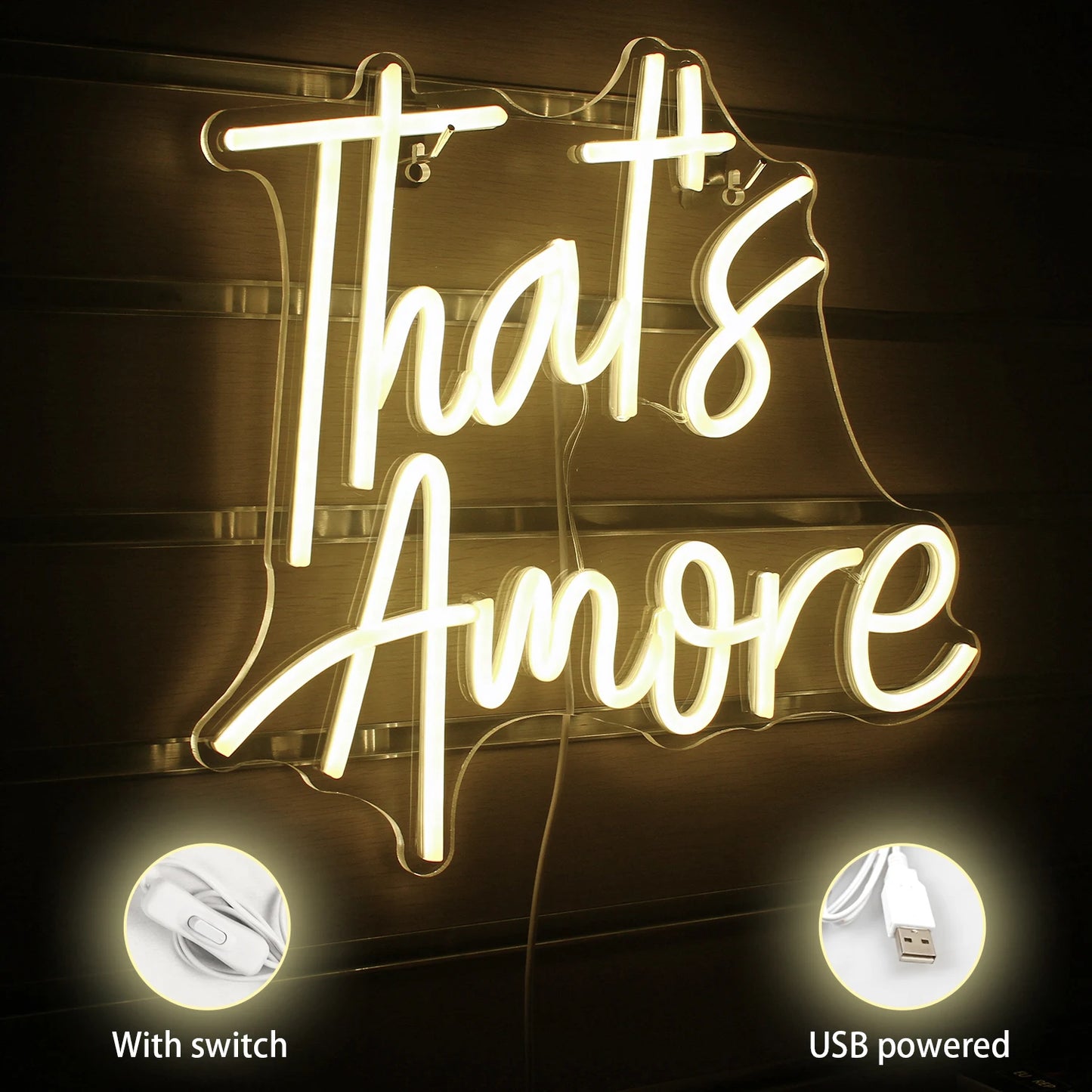 The Amore 5V USB LED Neon Sign - Budget Friendly