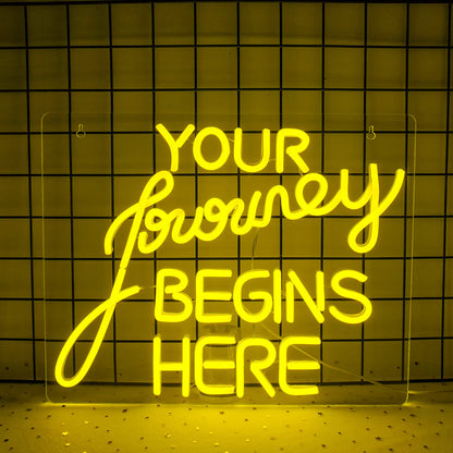 Journey Begin 5V USB LED Neon Sign - Budget Friendly
