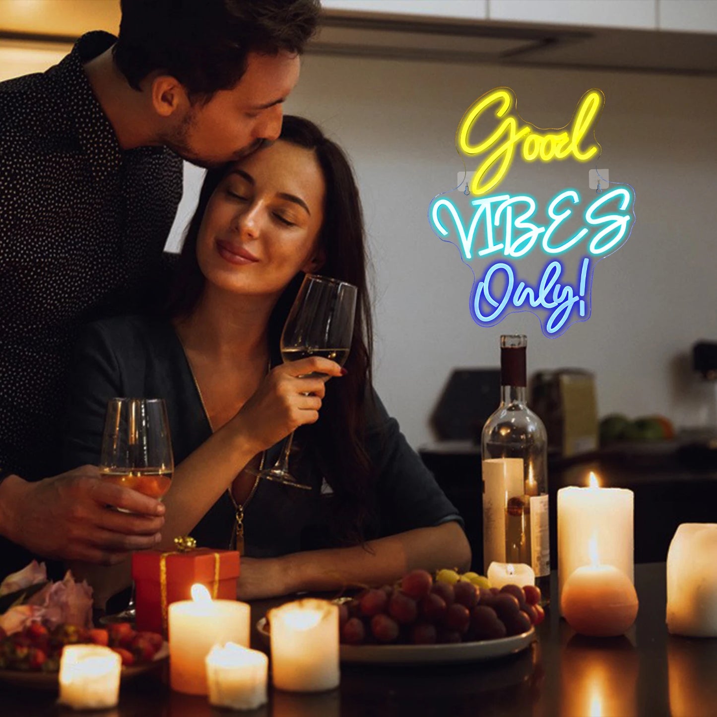 Good Vibes Only 5V USB LED Neon Sign - Budget Friendly