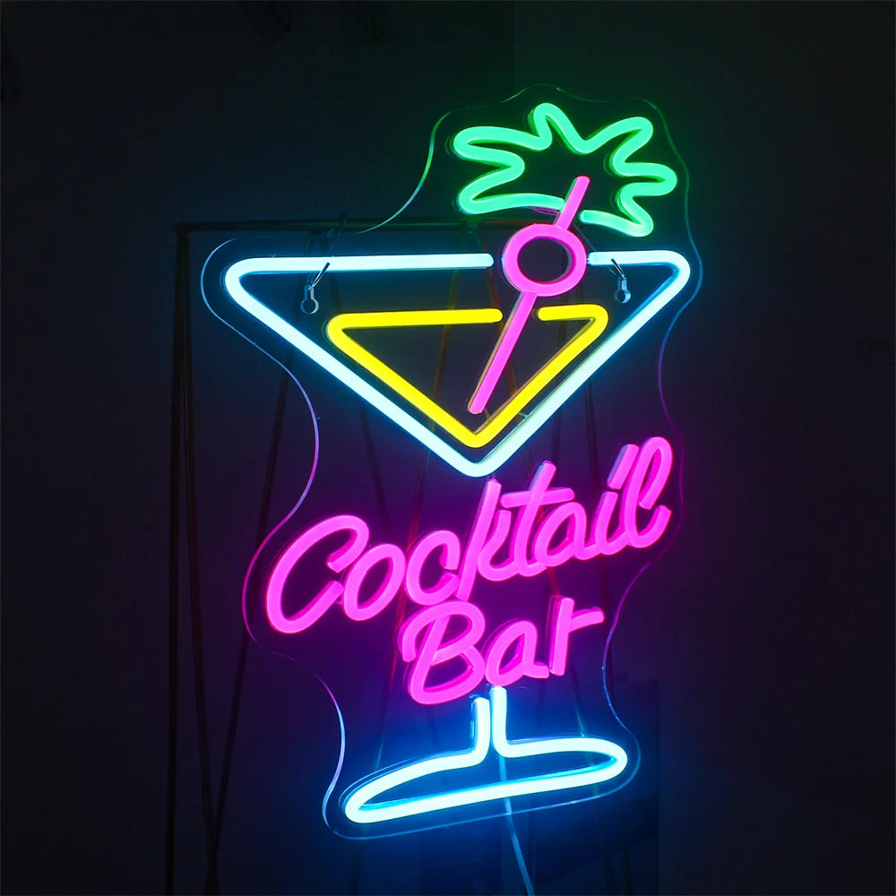 Cocktail Bar 5V USB LED Neon Sign - Budget Friendly