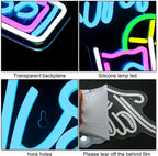 drinks – Glas met rietje en citrusschijfje – LED-neonreclame (5 V USB)