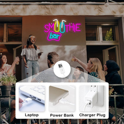 Smoothie Bar 5V USB LED Neon Sign - Budget Friendly