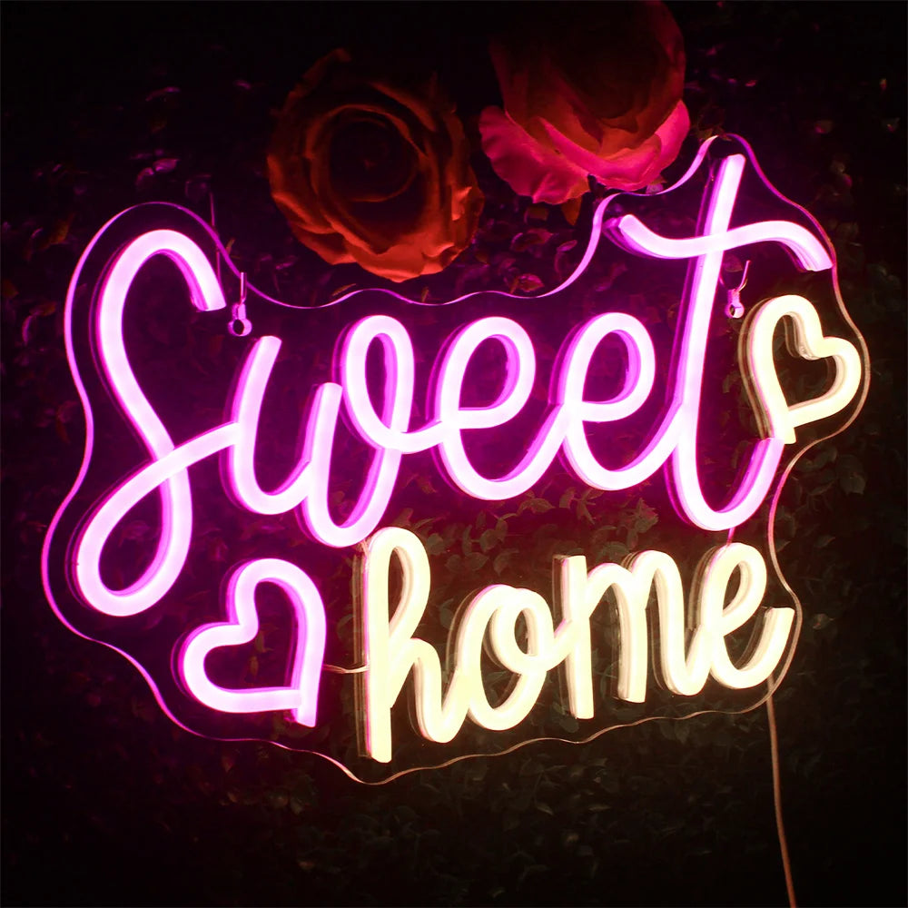 Sweet Home 5V USB LED Neon Sign - Budget Friendly