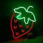 Aardbei – LED-neonbord (5 V USB)