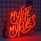 My Life My Rules – LED-neonbord (5 V USB)
