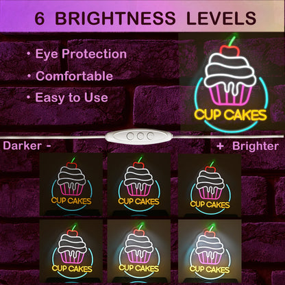 Cup Cake 5V USB LED Neon Sign - Budget Friendly