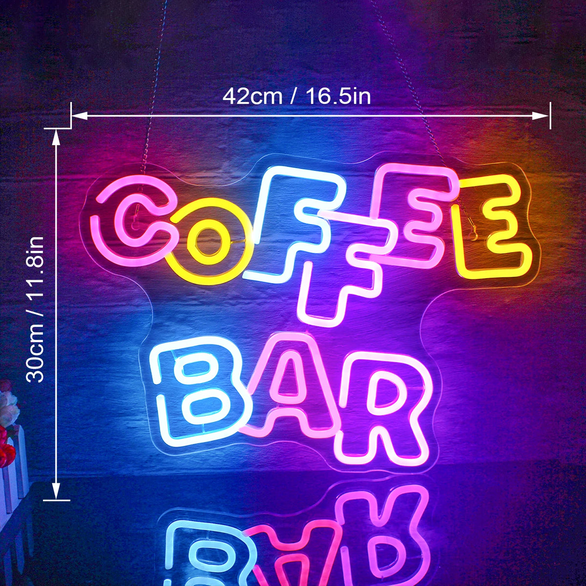 Coffee Bar – LED-neonreclame (5 V USB)