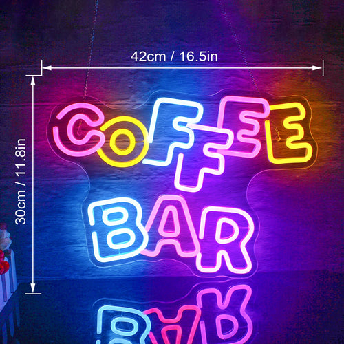 Coffee Bar – LED-neonreclame (5 V USB)