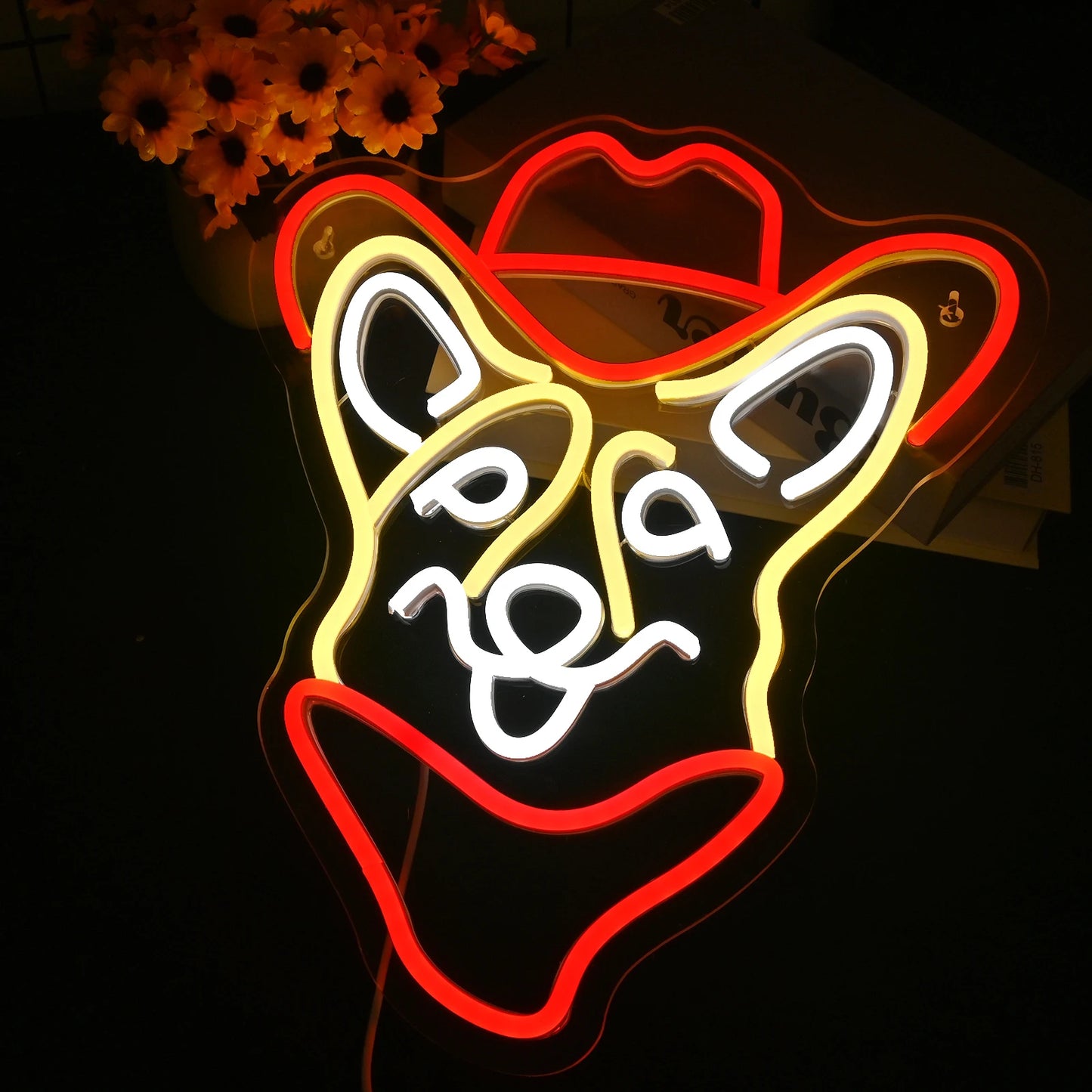 Corgi Cowboy 5V USB LED Neon Sign - Budget Friendly