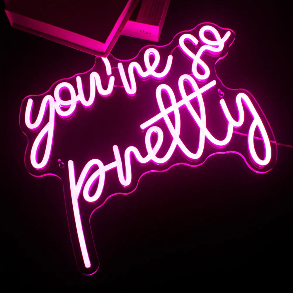 You’re so pretty – LED-neonreclame (5 V USB)