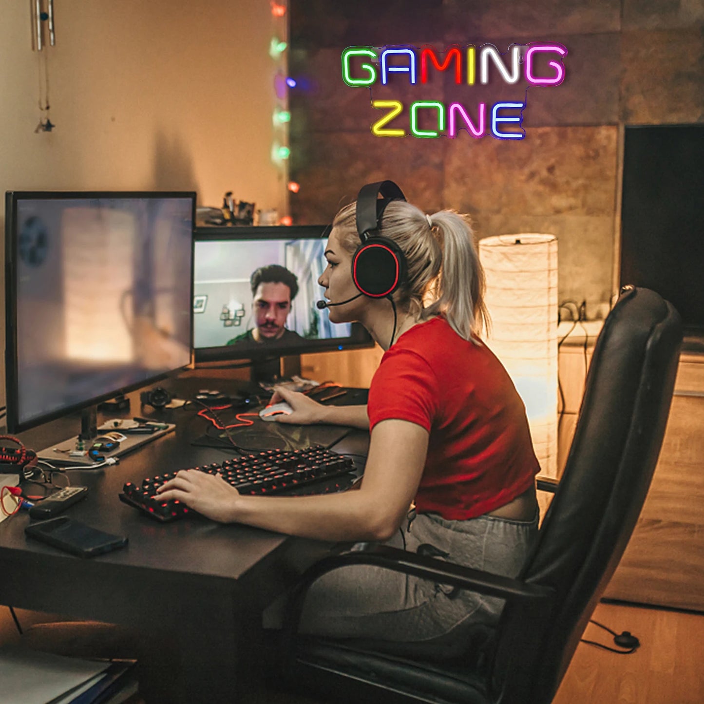 Gaming Zone Colorful 5V USB LED Neon Sign - Budget Friendly